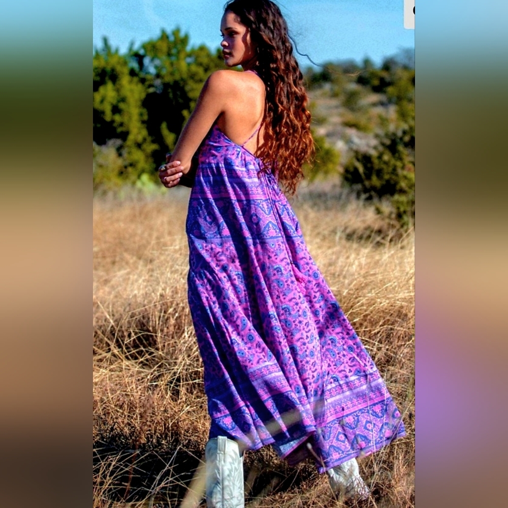 Spell and the Gypsy - Journey Strappy Maxi Dress in Mulberry. Size Mediu…